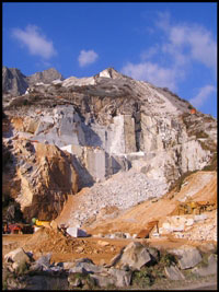 Carrara-Marmorsteinbruch